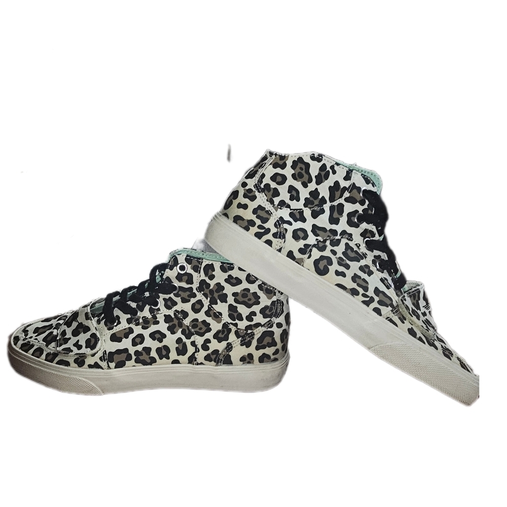 Creative Recreation Cesario Shoes, Leopard print, High-top, size 7 M